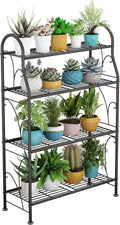 Elegant 4 Tier Metal Corner Plant Stand for Indoor Outdoor Use