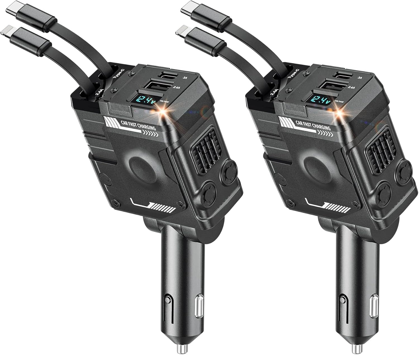 66W Fast Charging Car Charger for iPhone & Samsung