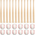 Mini Baseball Bats and Foam Balls Party Favors - 48 Pc Craft Set