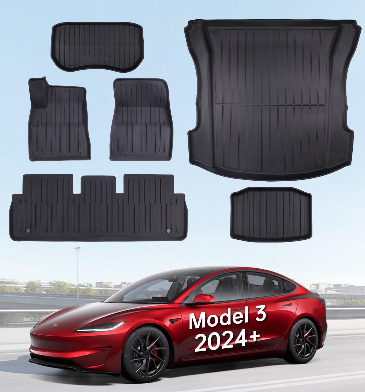 Wekar 2025 New Version Floor Mats for Model 3 Highland