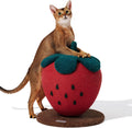 Strawberry Cat Scratching Post - Cute Vertical Scratcher for Indoor
