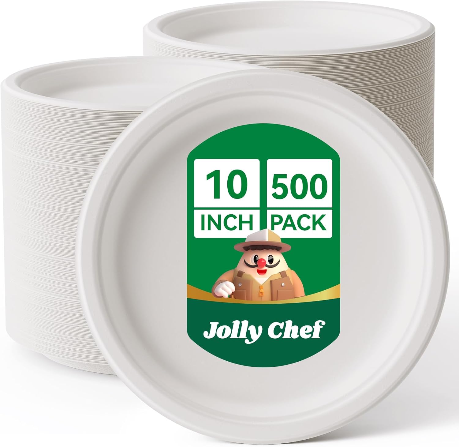Compostable Heavy Duty Plates 10 Inch for Eco-Friendly Dining