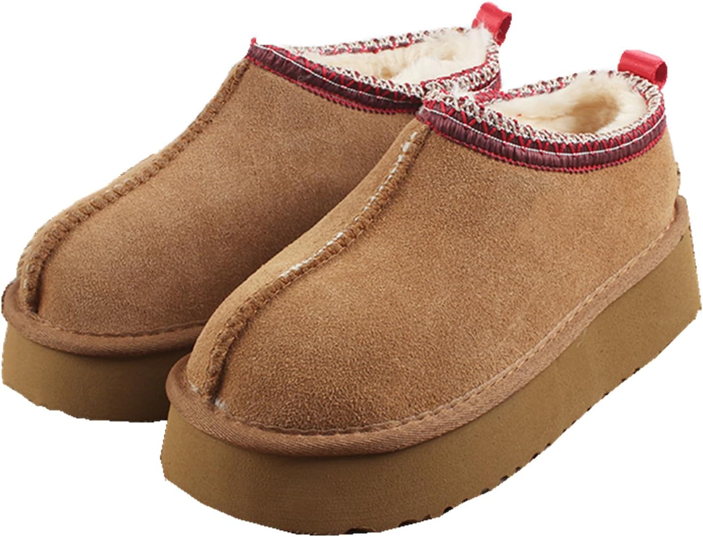 Gegefur Women's Snow Boots with Thick Sole and Faux Fur Lining