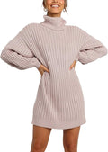 Oversized Sweater Dress Turtleneck Batwing Long Sleeve