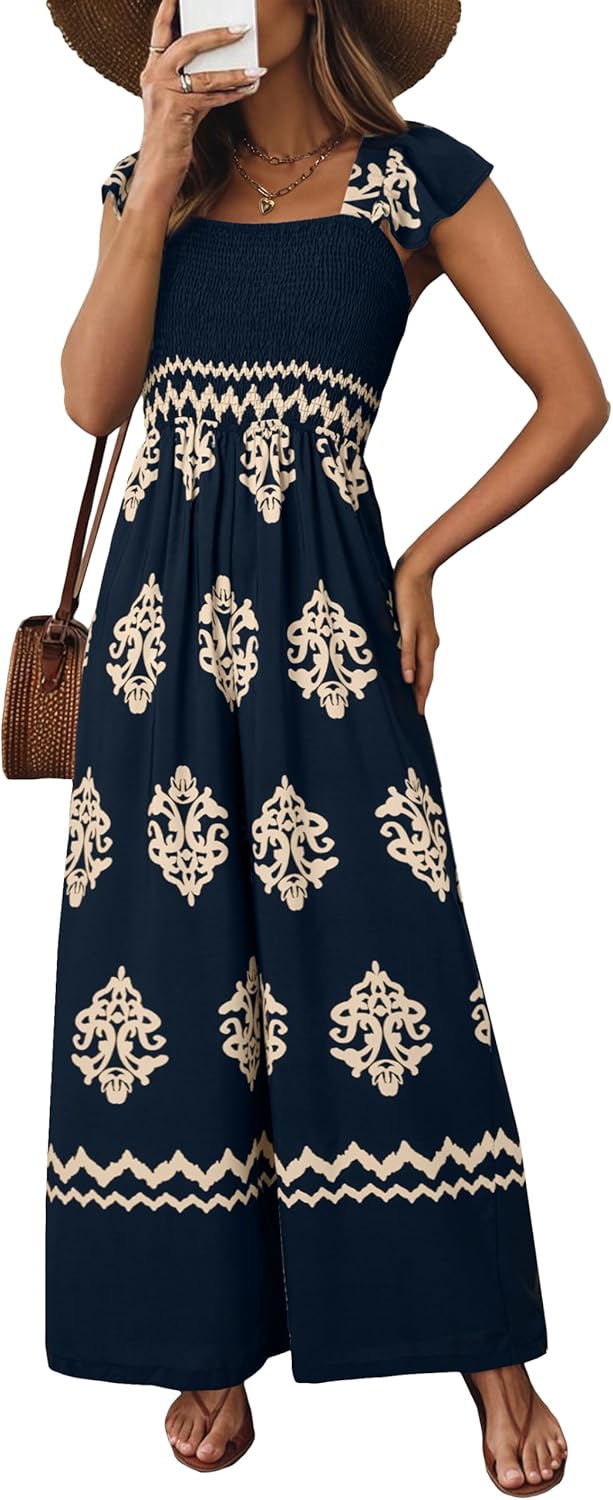 Stylish Womens Summer Jumpsuits with Pockets for Beach Fashion