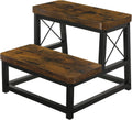 YINMIT Wooden Step Stool for Adults - Heavy Duty 2-Tier Step Stool