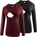 Women's Nursing Hoodie Sweatshirt Long Sleeves - Easy Nursing Comfort