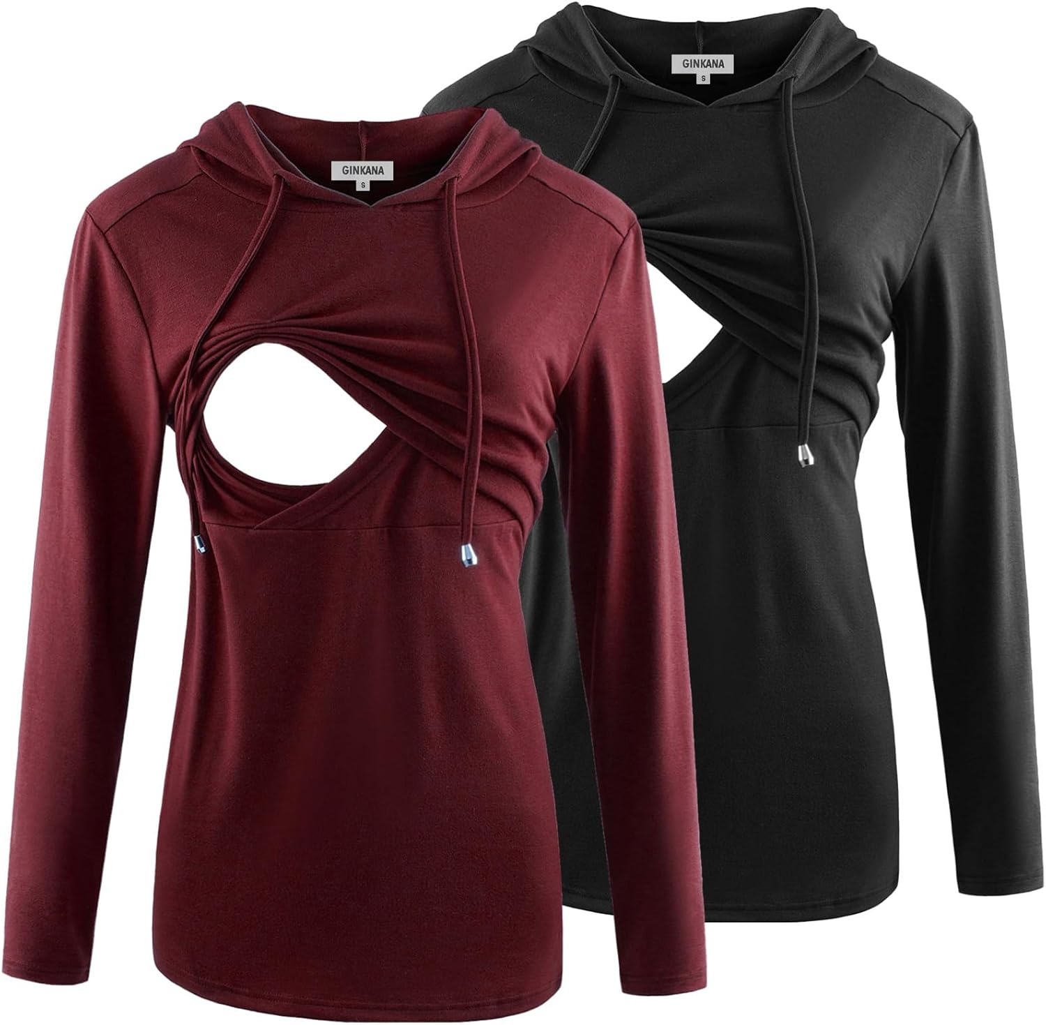 GINKANA Women's Nursing Hoodie Sweatshirt for Comfortable Feeding