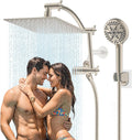 All Metal Rain Shower Head Combo 10x9 in - High Pressure Handheld