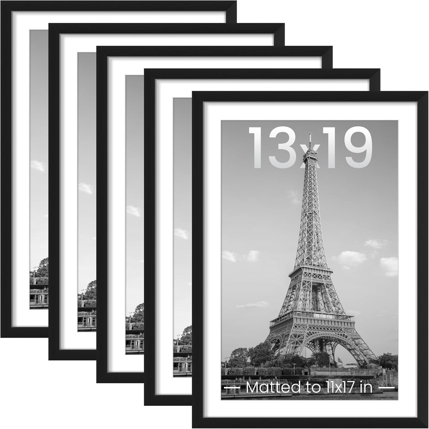 Upsimples 13x19 Picture Frame Set of 5 for Stunning Displays