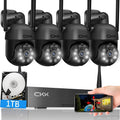 CKK 10CH 3MP Wireless Security Camera System - PTZ Floodlight NVR