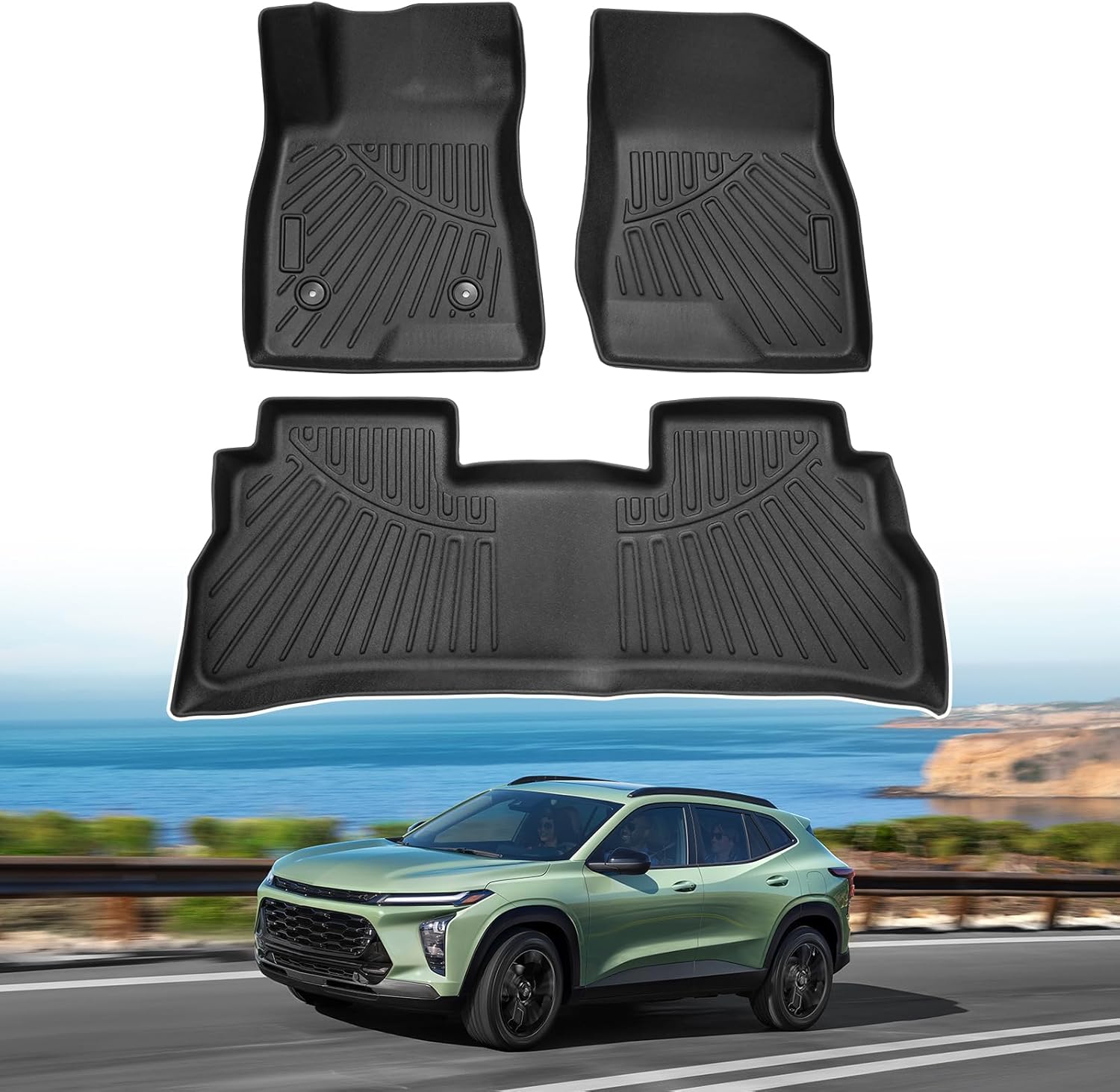 Premium All Weather Floor Mats for 2024 2025 2026 Chevy Trax