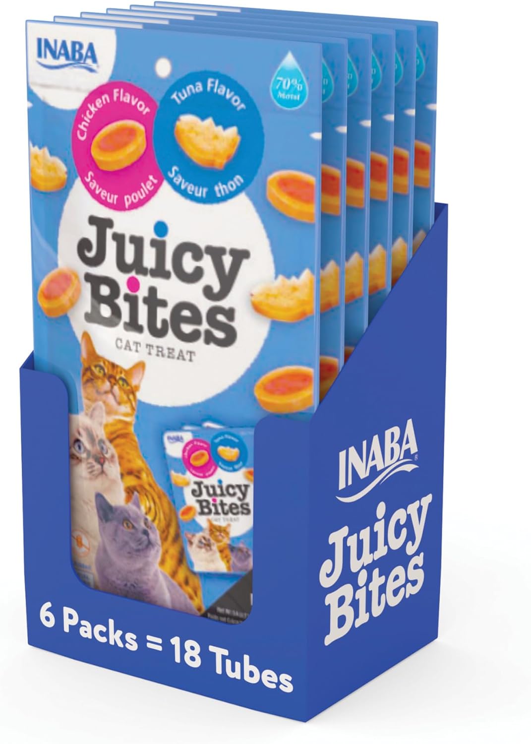 INABA Juicy Bites Cat Treats with Tuna and Chicken Flavor