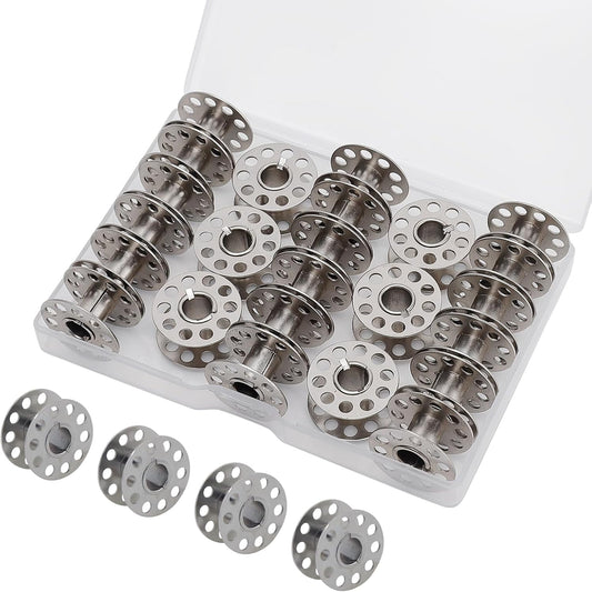 28 PCS Metal Bobbins | Universal Fit | Singer, Brother, Janome | High-Quality Sewing Accessory