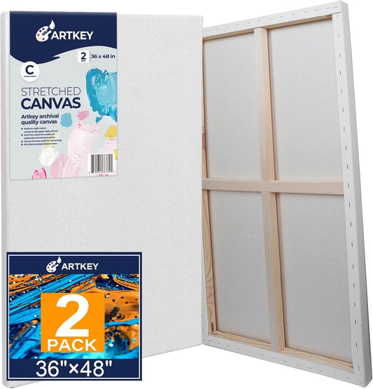 Large Canvases for Painting 36x48 Inch 2-Pack for Artists