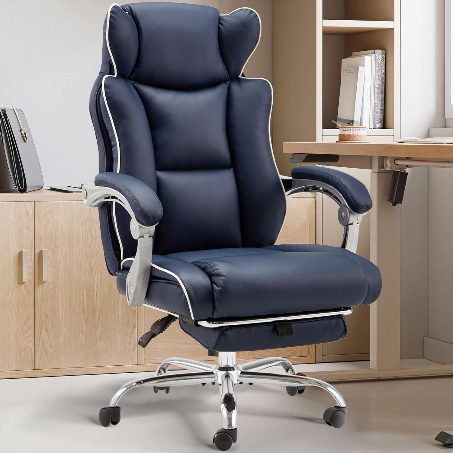 High Back Executive Office Chair with Foot Rest for Comfort