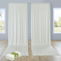 PartyVillage 10ft x 15ft Ivory Backdrop Curtain - Extra Long Event