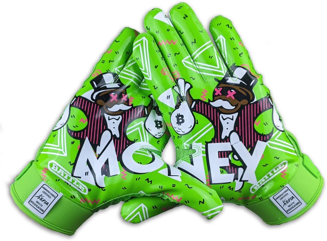 Battle Sports Back of Hand Wide Receiver Football Gloves Review