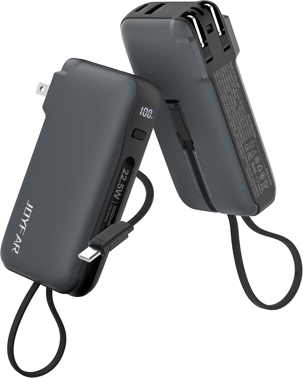 JOYFAR Portable Charger: 10,000mAh Fast Charging Power Bank for iPhone, Samsung, iPad