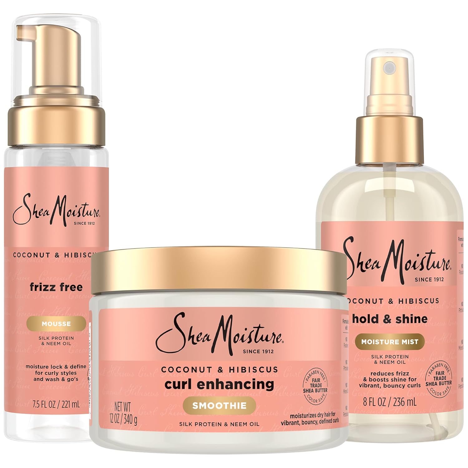 SheaMoisture Curl Care Bundle for Curly Hair and Waves