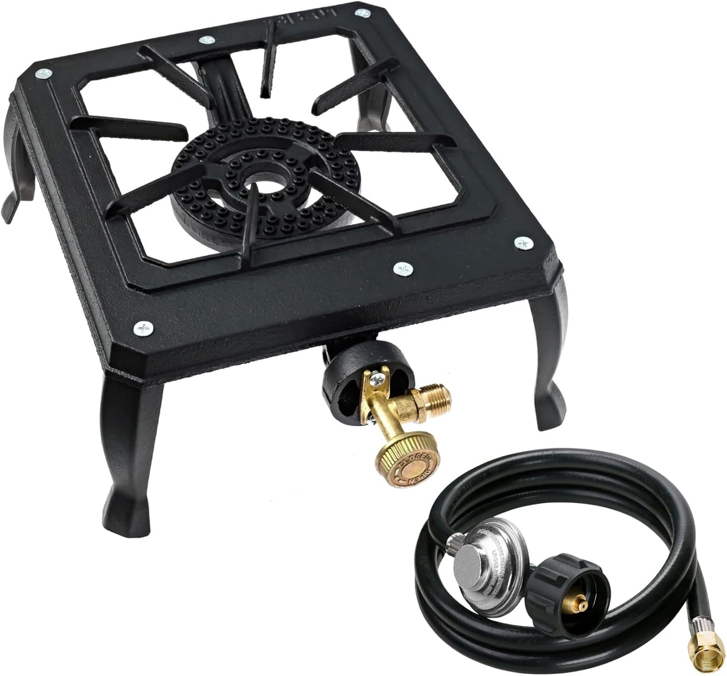 Portable 15,000 BTU Camping Stove - High Pressure Burner for Outdoor Cooking