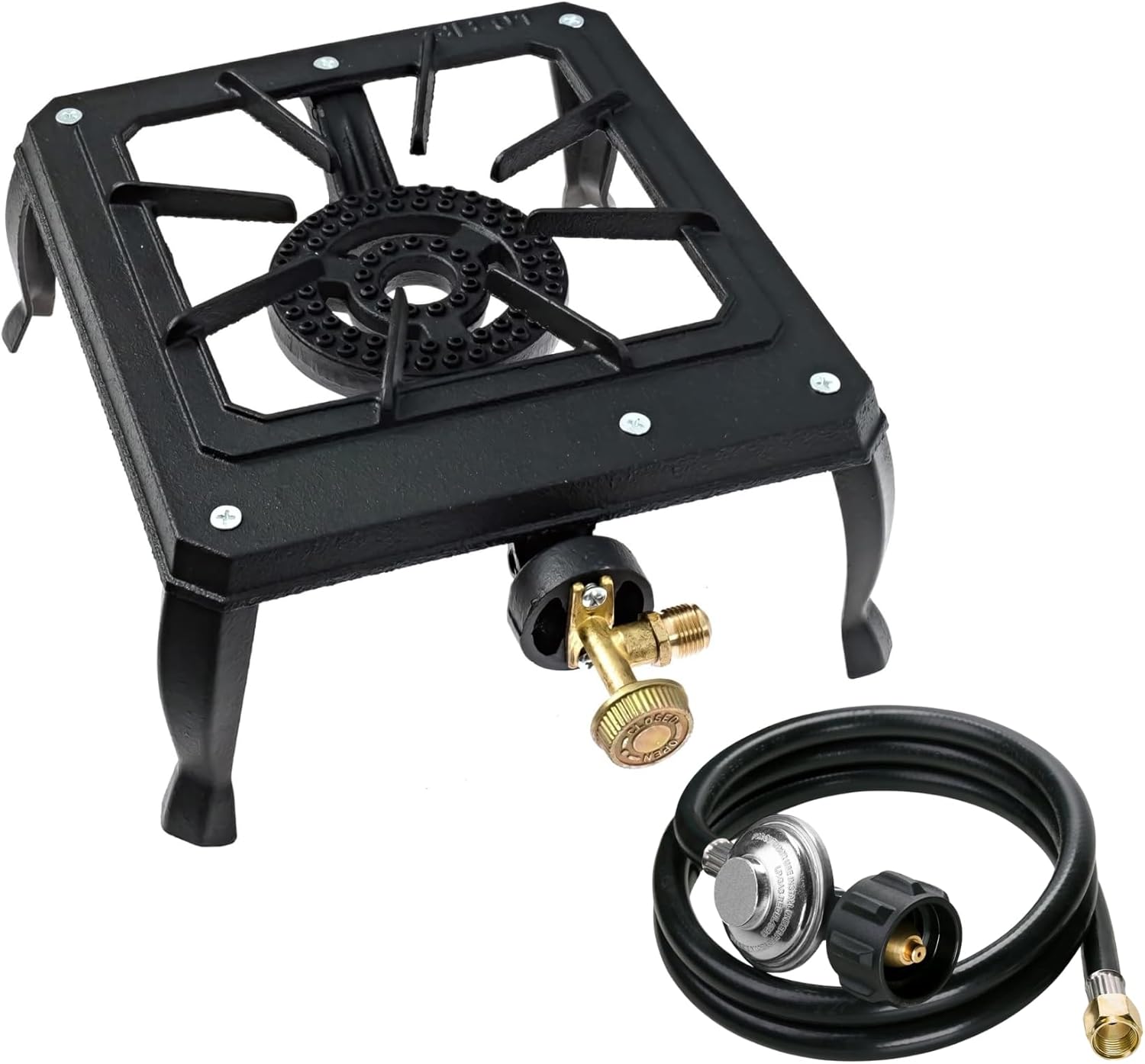 Portable 15,000 BTU Camping Stove - High Pressure Burner for Outdoor Cooking