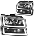 DWVO Headlight Assembly Compatible with 2003-2007 Chevy Silverado