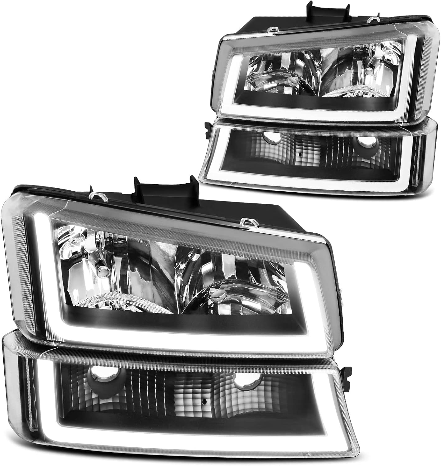 DWVO Headlight Assembly for 2003-2006 Chevy Silverado & Avalanche