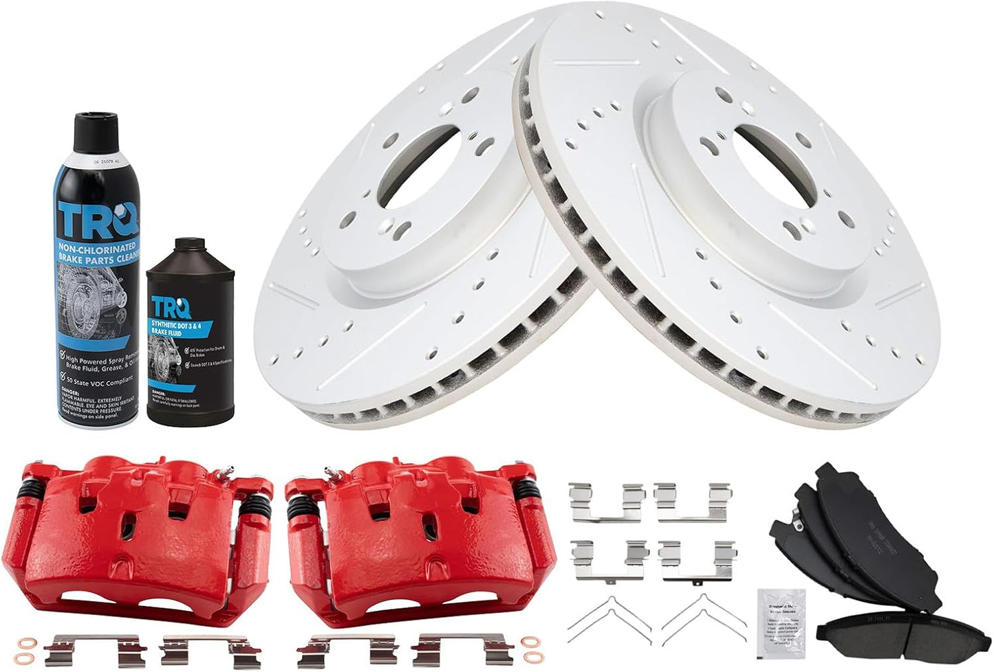TRQ Front Performance Brake Pad & Rotor Kit for Honda Pilot