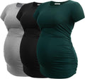 Smallshow Women's Maternity Side Ruched Tunic T-Shirt (Style 5ZMT)