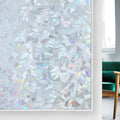 Window Privacy Film Rainbow Decorative Static Cling - Grayish Silver
