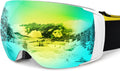 Ski Goggles Men Women OTG Anti-Fog/Scratch 100% UV - Magnetic Lens
