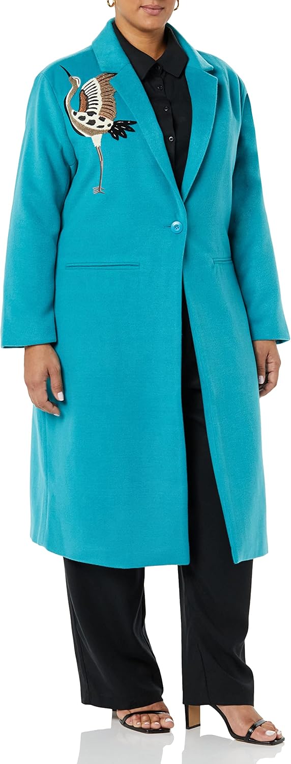 TEREA Women's Nina Crane Embellished Coat for Stylish Elegance
