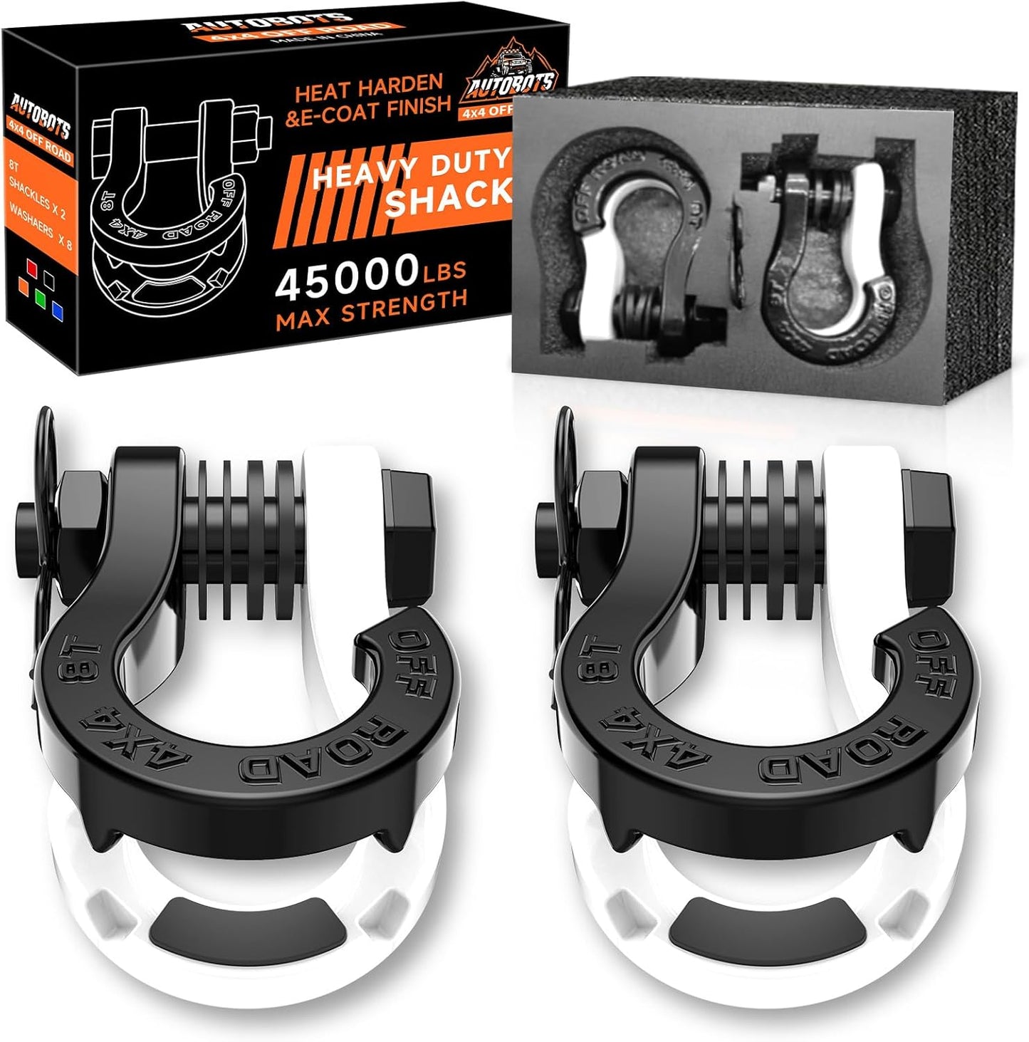 AUTOBOTS Tigertooth D Ring Shackles for Heavy Duty Recovery