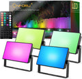 RGBW Flood Lights Outdoor Remote Control 4-Pack - Color Changing