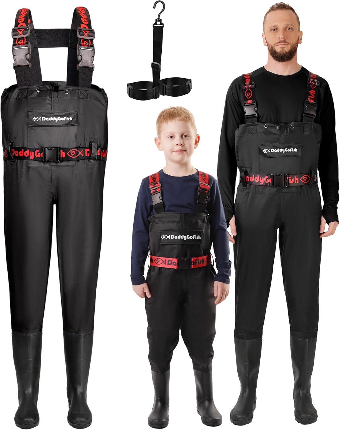 DaddyGoFish Chest Waders for Kids and Adults - Perfect for Fishing