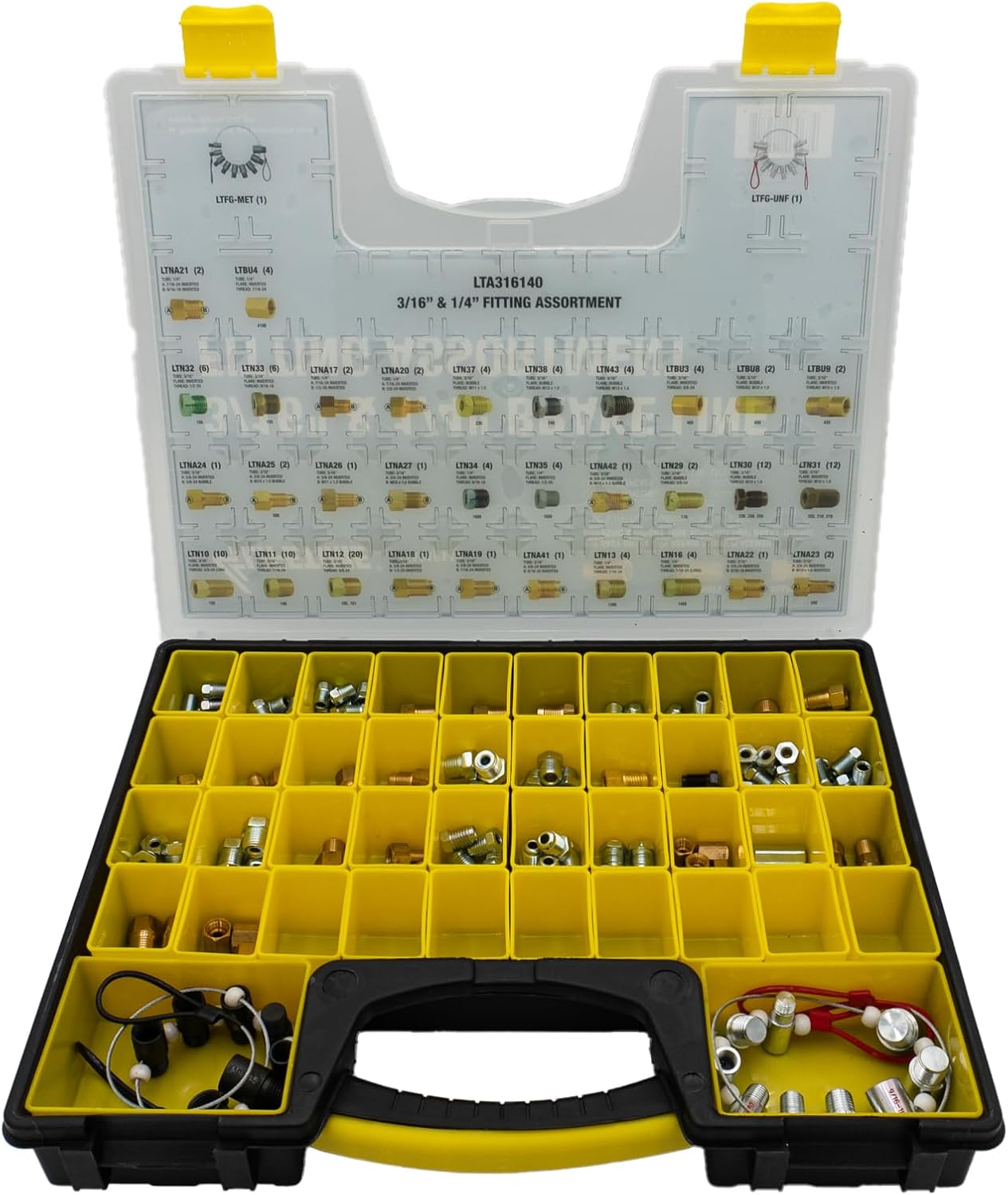 Premium Brake Line Fitting Kit for 3/16in & 1/4in Tube Nuts