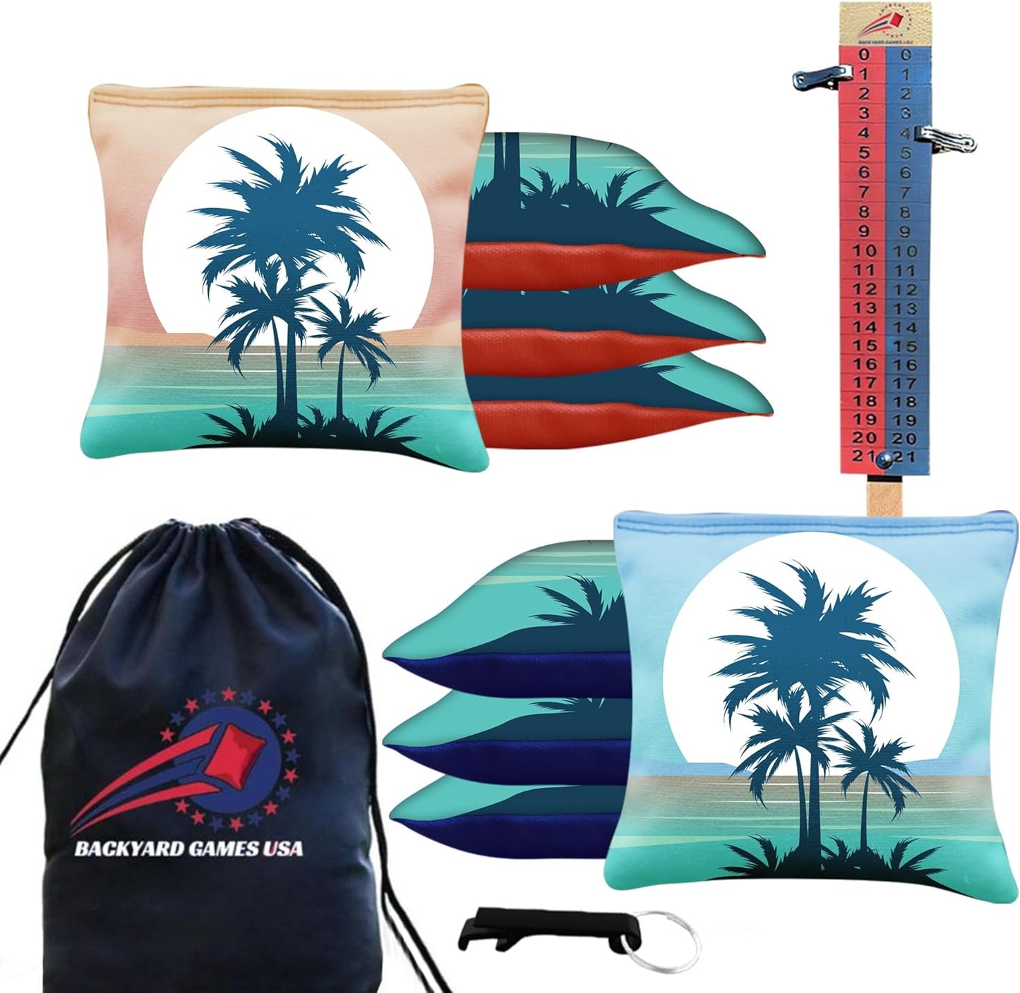 Pro Cornhole Bags Set of 8 for Tournament Play - Made in USA