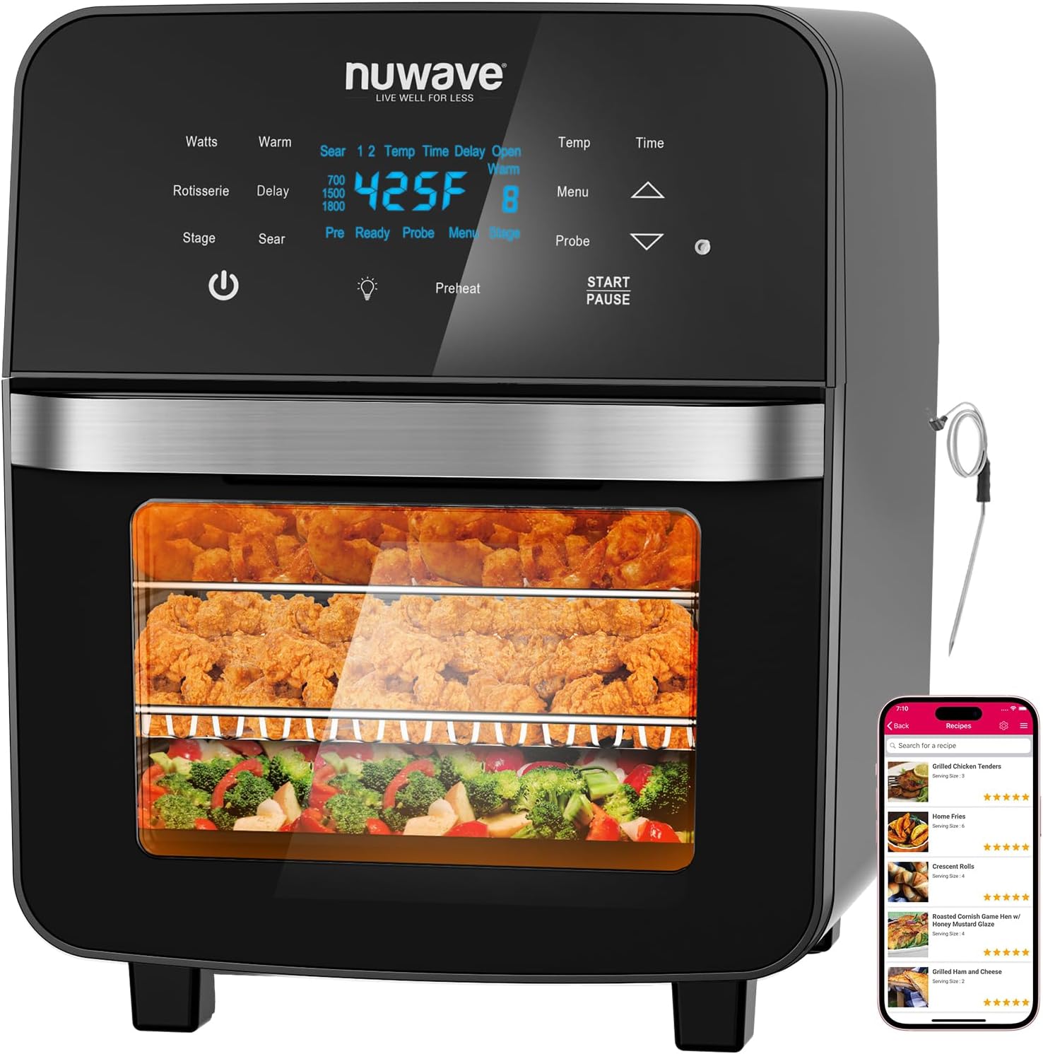 Nuwave Brio XL Air Fryer Oven: Even & Crisp, 10-IN-1, Quick Meals