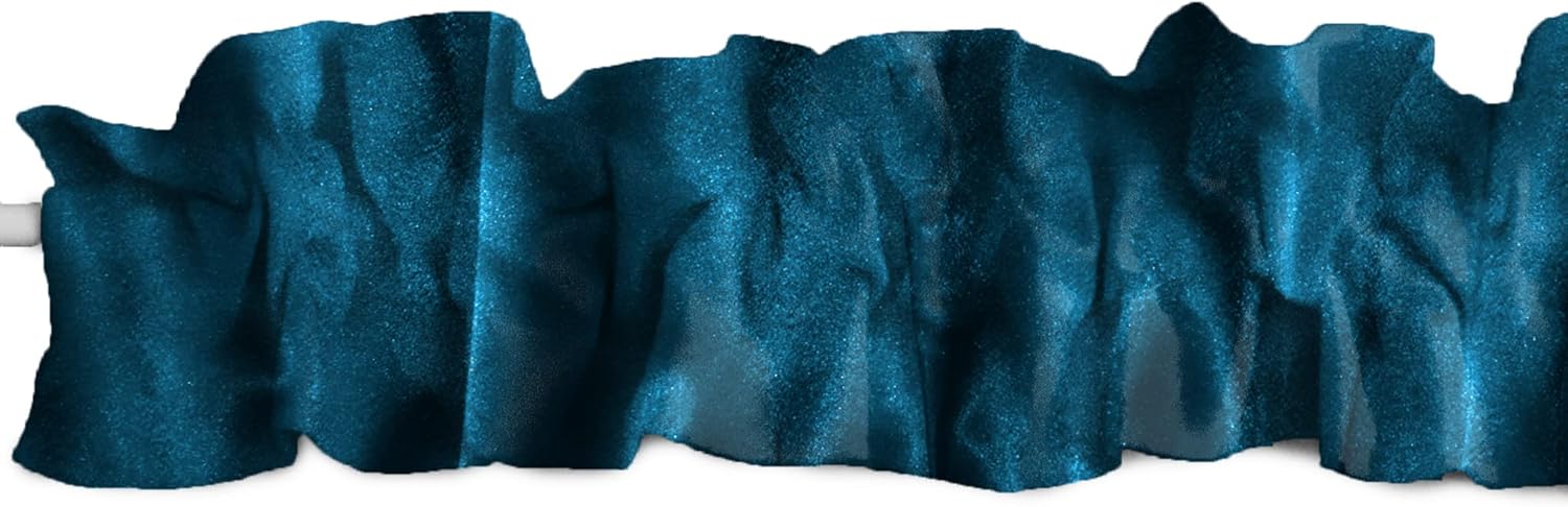 Shiny Satin Sleeve Topper Window Valance for Home Decor