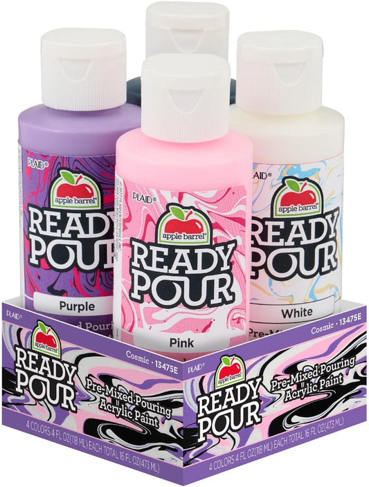 Vibrant DIY Pour Paints Set - Apple Barrel Cosmic