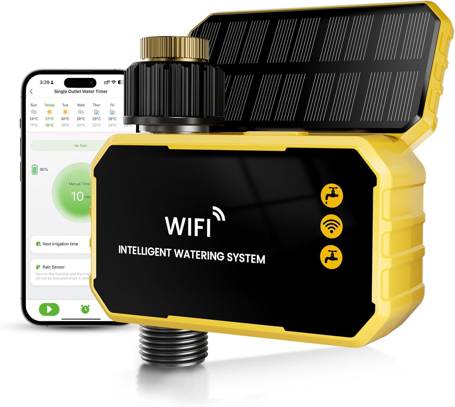 WiFi Water Timer with Brass Inlet for Smart Garden Irrigation