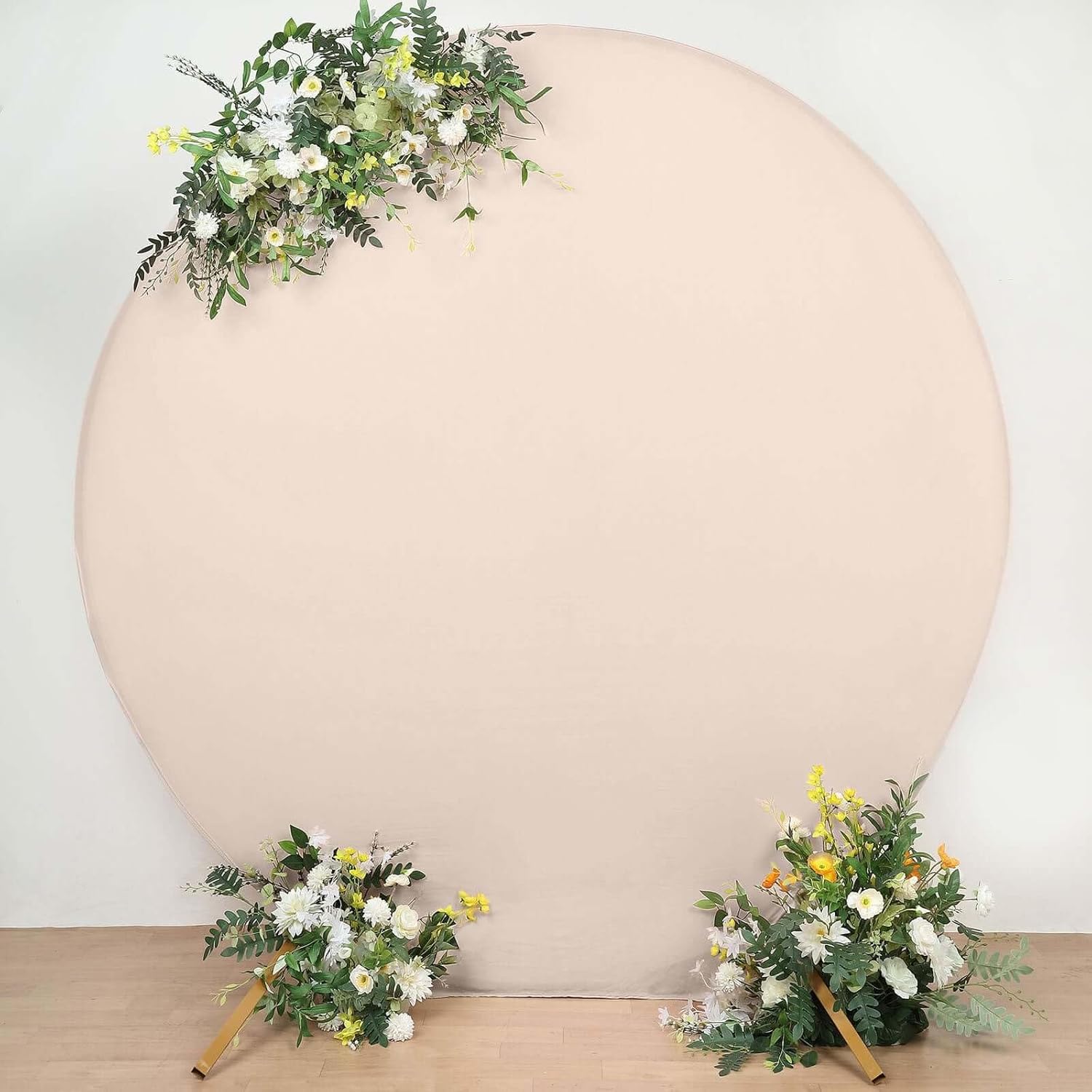 7.5ft Matte Blush/Rose Gold Spandex Wedding Arch Cover