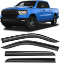 Shatterproof Taped-On Window Deflectors for Dodge Ram 1500 Crew Cab