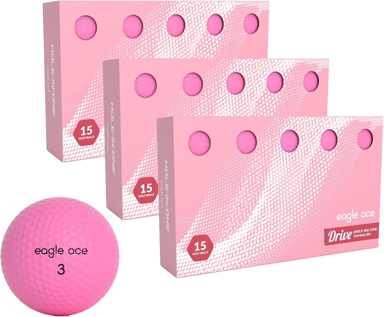 Eagle Ace Drive Golf Balls for Women - Maximum Distance & Spin