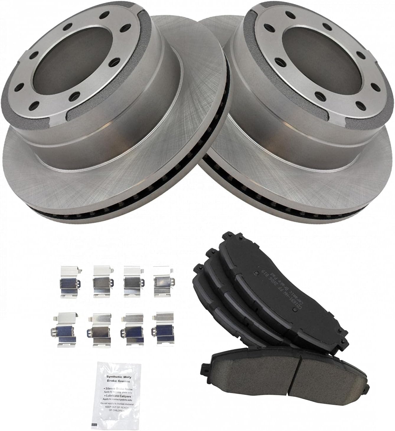 TRQ Rear Brake Pad & Rotor Kit for 2013-2019 Ford Super Duty