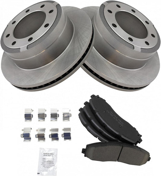 TRQ Rear Brake Pad & Rotor Kit for 2013-2019 Ford Super Duty