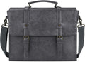 Vintage Waterproof Leather Messenger Bag for 15.6 Inch Laptop