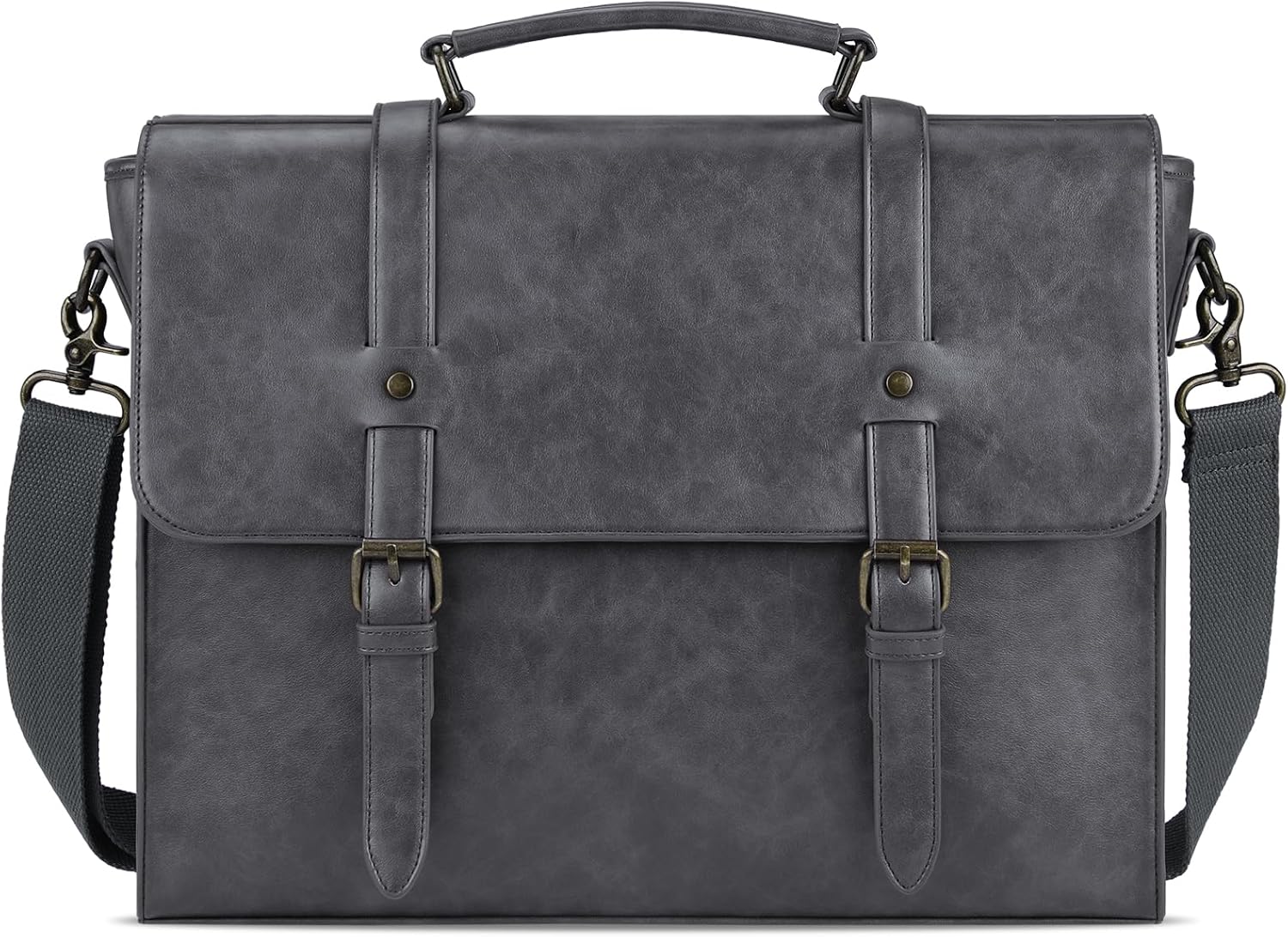 Vintage Waterproof Leather Messenger Bag for 15.6 Inch Laptop