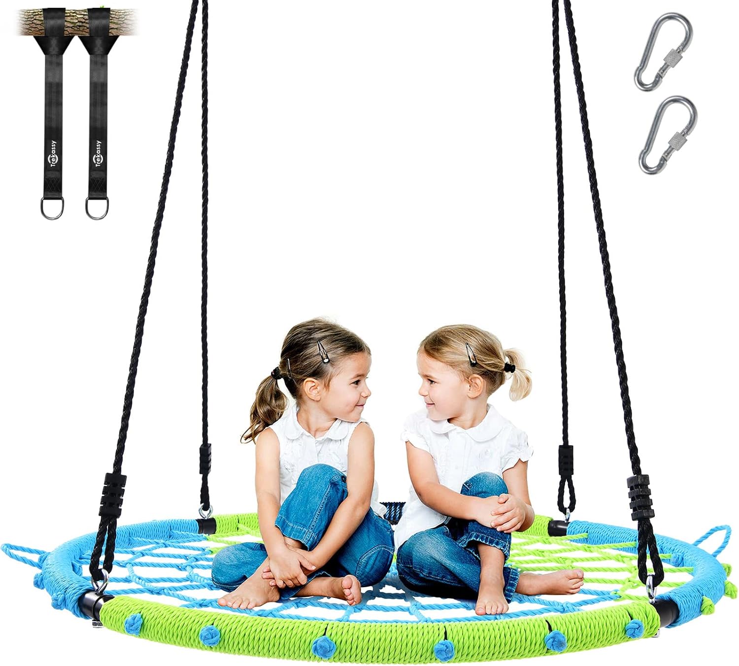 Trekassy 40in Spider Web Saucer Tree Swing for Kids and Adults